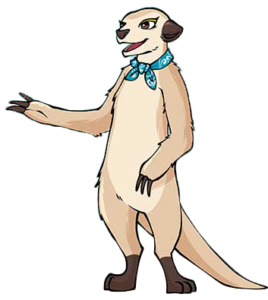 Image of one of the Crowdfundr meerkat mascots