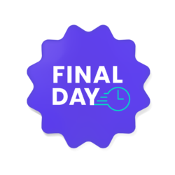 Campaign sticker that reads "Final Day"