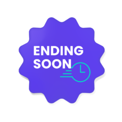 Campaign sticker that reads "Ending soon"